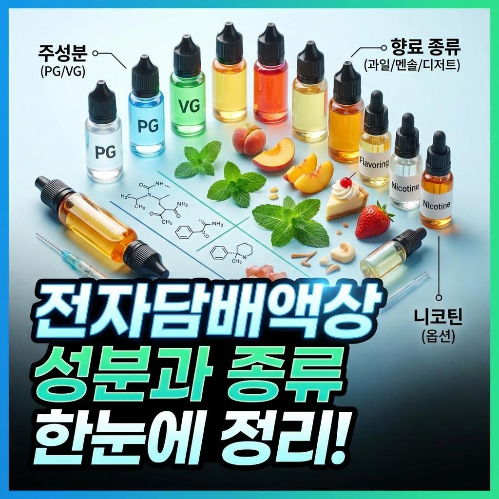 전자담배액상 이란? 종류와 성분 한눈에 정리!