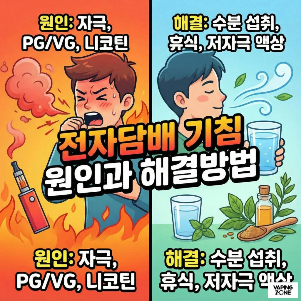 전자담배 기침