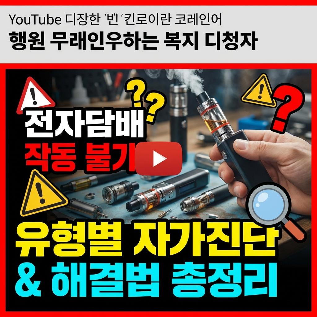 전자담배 작동 안될때 유형별 자가진단과 해결법 총정리