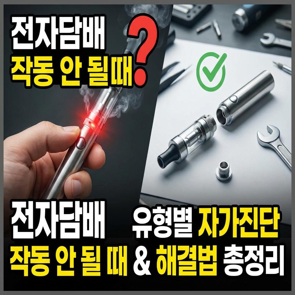전자담배 작동 안될때 유형별 자가진단과 해결법 총정리