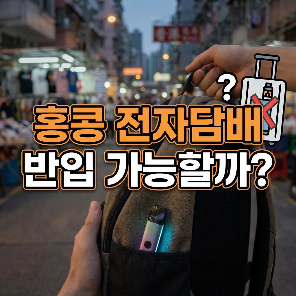 홍콩 전자담배 반입 가능할까? 2026년 최신 규정 총정리!