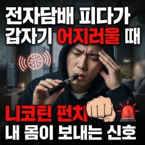 전자담배 피다가 갑자기 어지러울 때 니코틴 펀치 내 몸이 보내는 신호