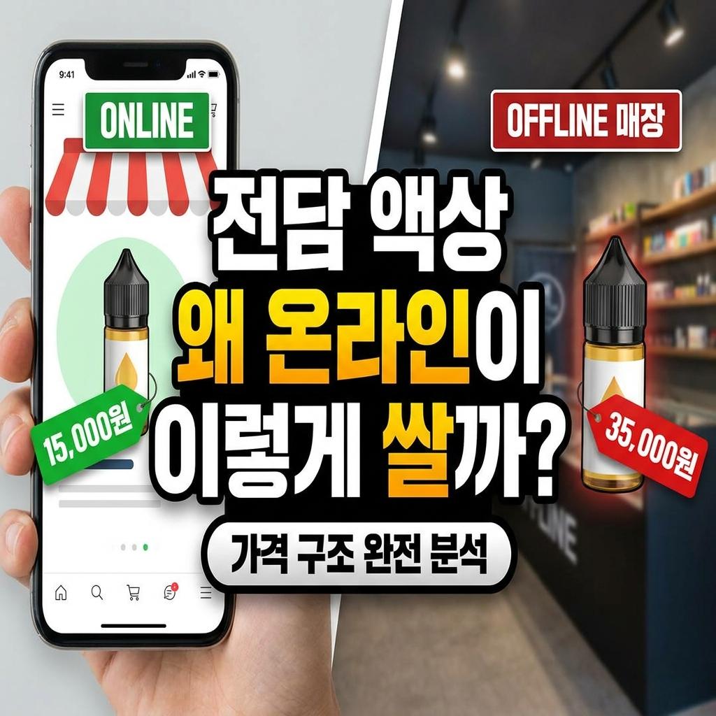 전담 액상 왜 온라인이 오프라인보다 이렇게 싼 걸까 가격 구조 완전 분석