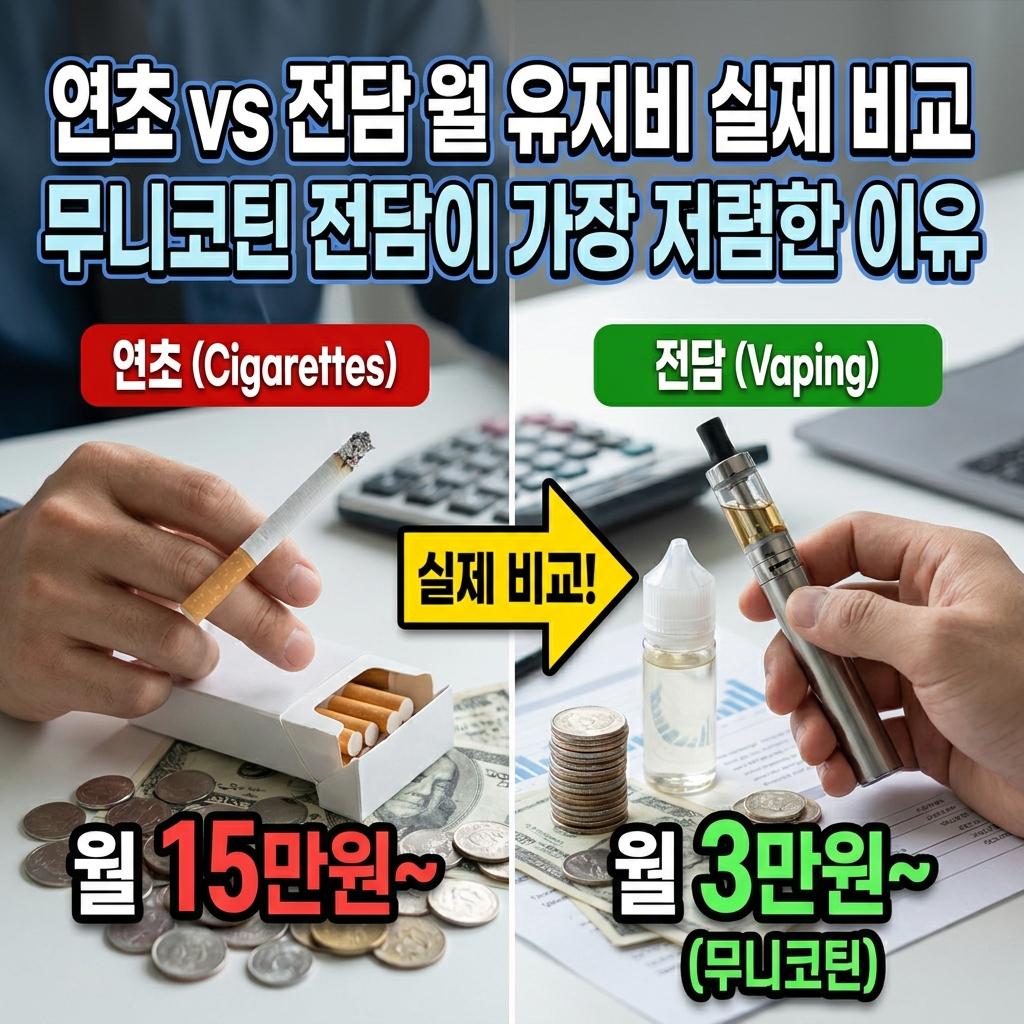 연초 vs 전담 월 유지비 실제 비교 무니코틴 전담이 가장 저렴한 이유