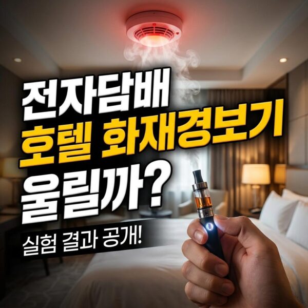 전자담배 액상 증기로 호텔 화재경보기가 울릴까? 감지기 유형별 분석